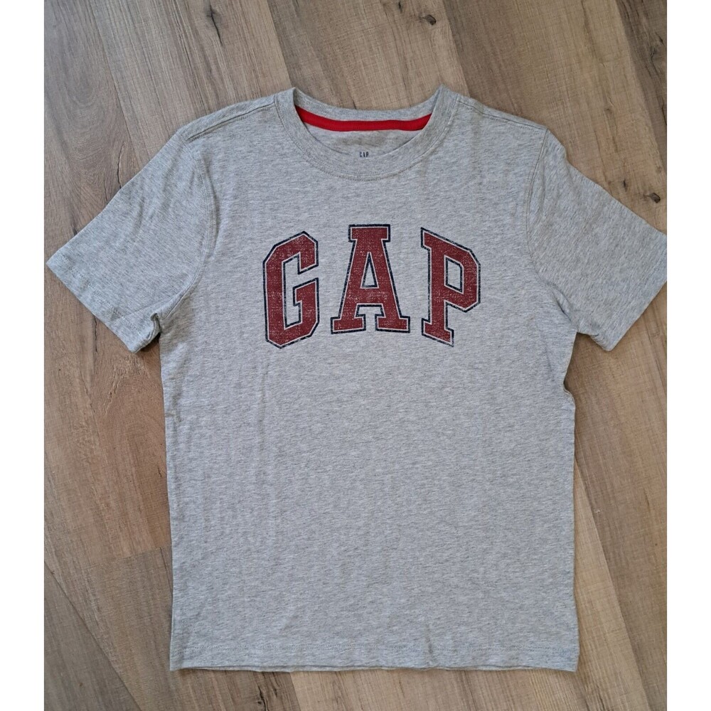 GAP logo t-shirt size youth XL gray girls-boys-unisex -cotton blend